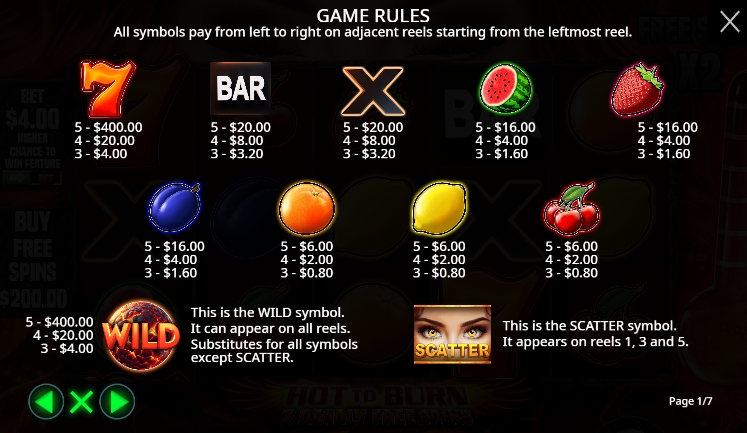 Hot to Burn 7 Deadly Free Spins pragmaticplay ufabet 36 vip ฝาก ถอน